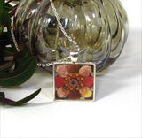 Autumn - silver plated necklace