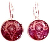 Batik - silver plated earrings