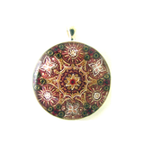 Indian star - silver plated pendant and necklace