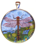 Odonata - silver plated pendant and necklace