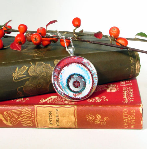 Redcurrant - silver plated pendant and necklace