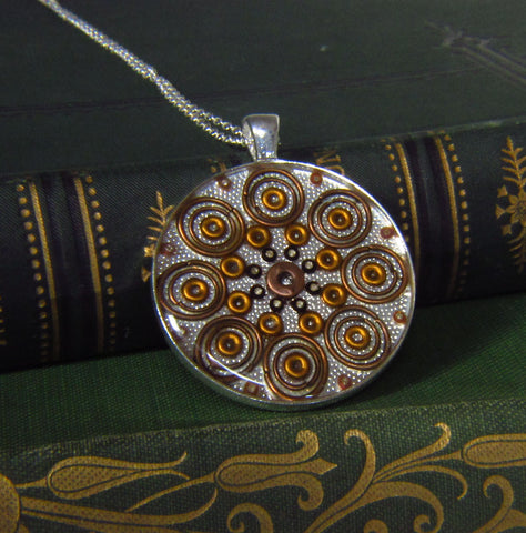 Saffron - silver plated pendant and necklace